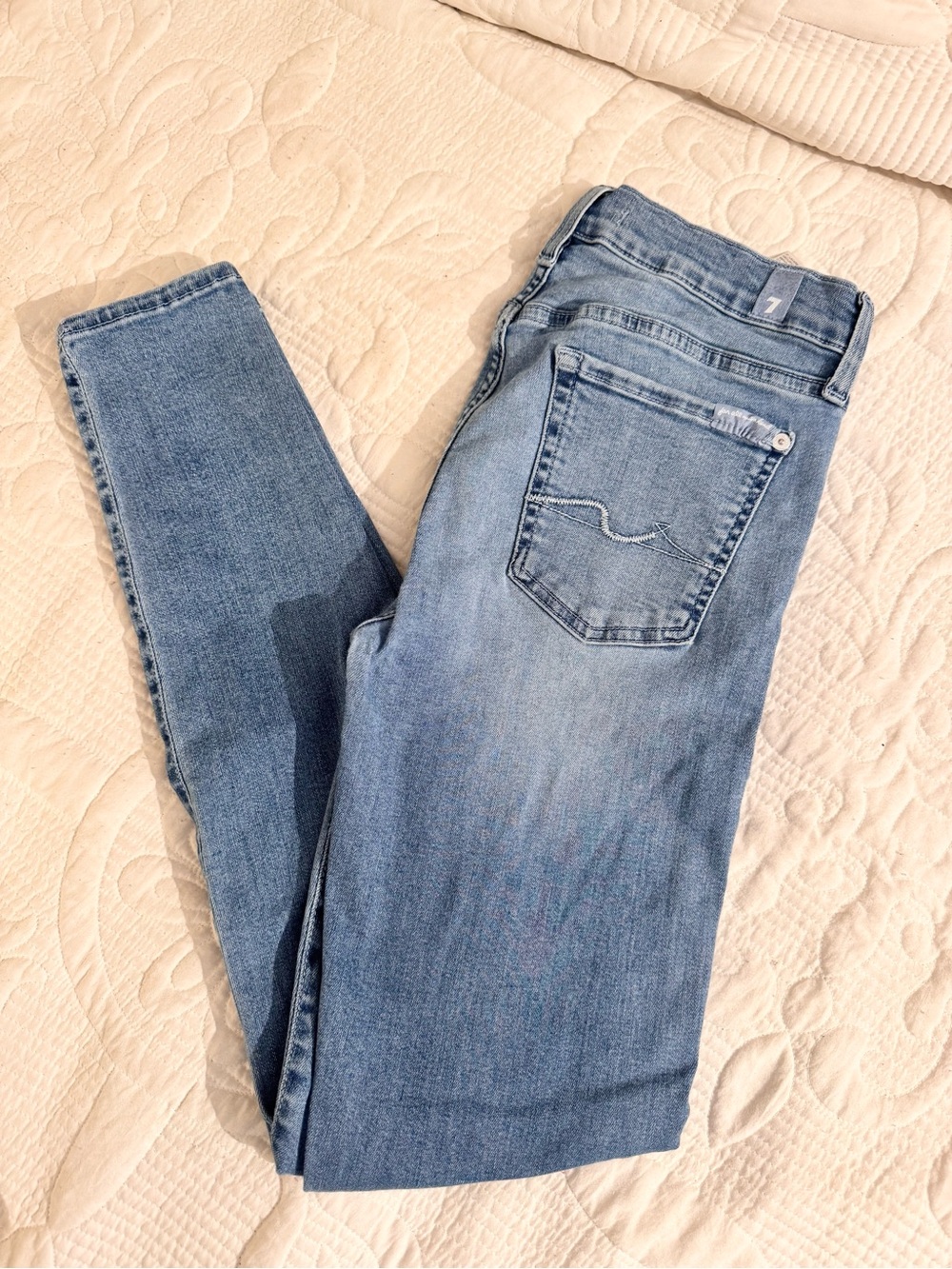 7 For All Mankind Light Blue Skinny Jeans